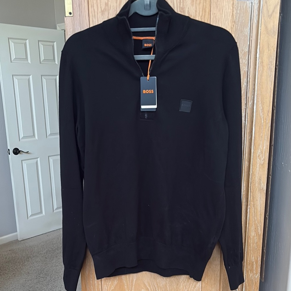 BOSS Men's Black Sweater
